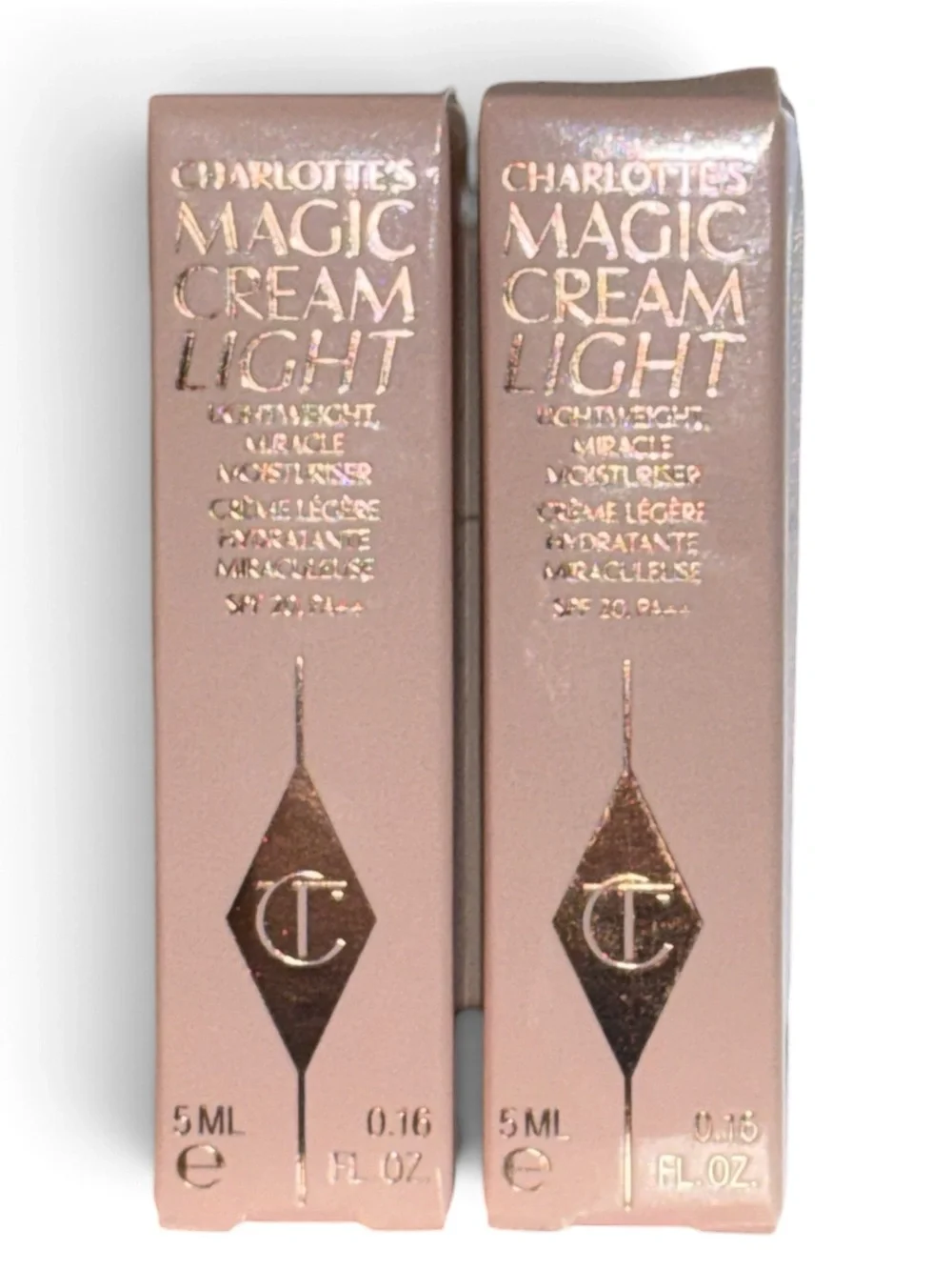 Charlotte Tilbury Magic Cream Light Moisturizer 5ml Set of 2 NEW